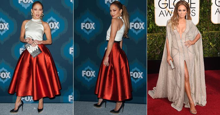 Jennifer Lopez investe em look discreto após decote ousado no Globo de Ouro