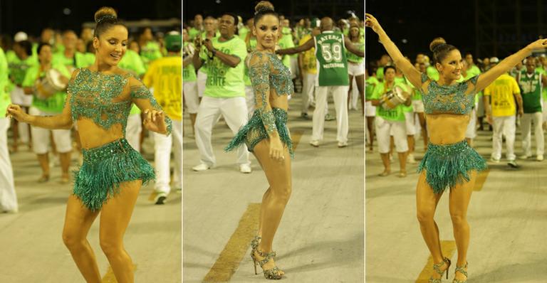 Rainha de bateria: Claudia Leitte estreia na Sapucaí em ensaio técnico da Mocidade