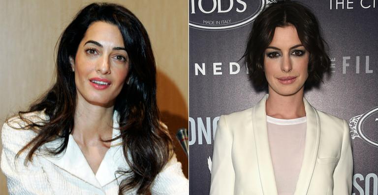 Anne Hathaway aprova comparações com Amal Clooney