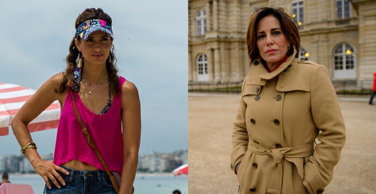 Camila Pitanga vira vendedora de praia e Gloria Pires surge como milionária em fotos de ‘Babilônia’