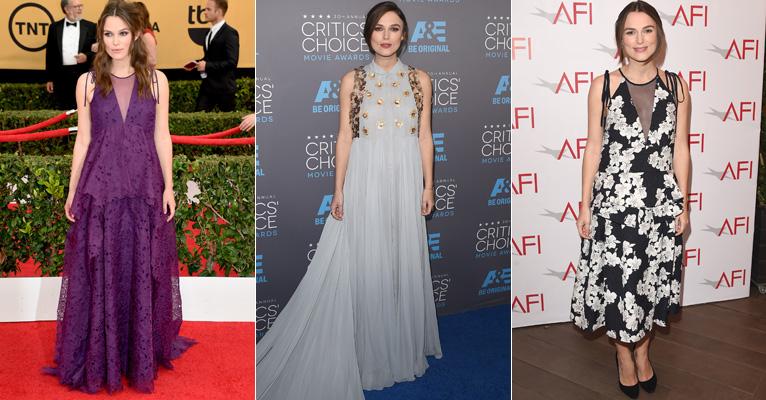 Grávida, Keira Knightley respeita seu estilo e valoriza o corpo em roupas de festa. Saiba como