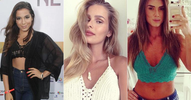 Top de crochê conquista as famosas e é opção sexy para o verão