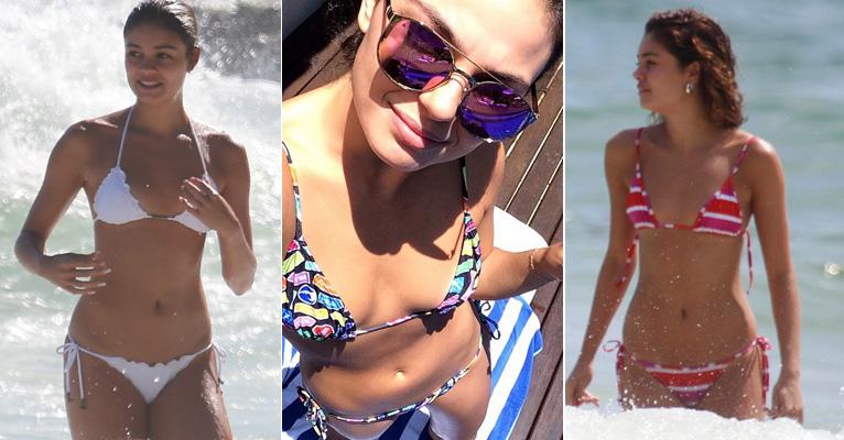 Biquíni cortininha de Sophie Charlotte e Isis Valverde valoriza mulheres com os seios pequenos