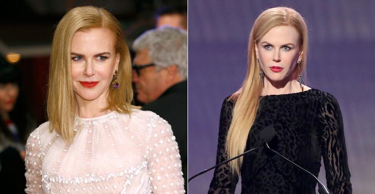 Nicole Kidman exibe novo corte de cabelo em première