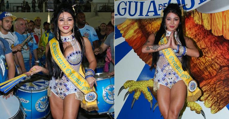 Grávida, Natália Inoue conta como é sua preparação especial para desfilar no Carnaval da Águia de Ouro