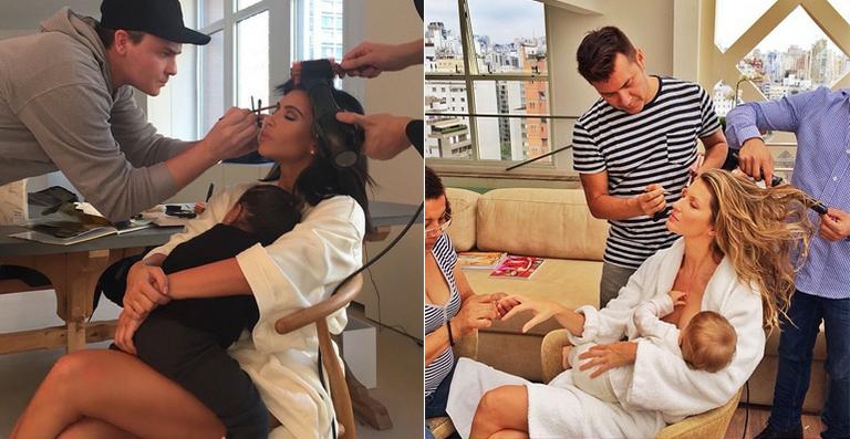 Kim Kardashian faz foto ao estilo de Gisele Bündchen