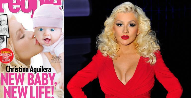 Christina Aguilera apresenta a filha, Summer Rain, em revista