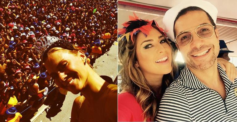 É Carnaval! Veja as selfies de estrelas como Carolina Dieckmann curtindo a folia