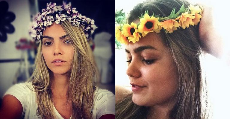 Prontas para o carnaval! Kelly Key e a filha posam com guirlandas de flores
