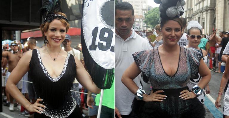 Leandra Leal e Maria Rita brilham fantasiadas em bloco no Rio