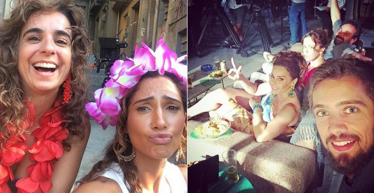Sem folga no carnaval, atores fazem selfies no Projac