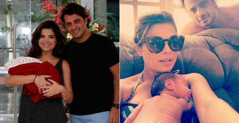 Vanessa Giácomo faz selfie com a filha recém-nascida