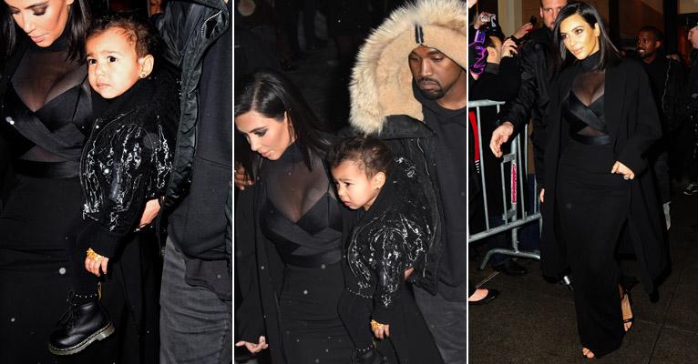 Puro estilo! North West assiste desfile de Alexander Wang de jaquetinha de couro