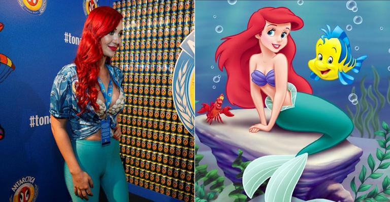 Pequena Sereia? Josie Pessoa usa look que lembra a princesa Ariel