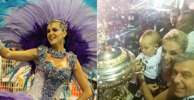 Ana Hickmann leva Alexandre na quadra na Vai-Vai