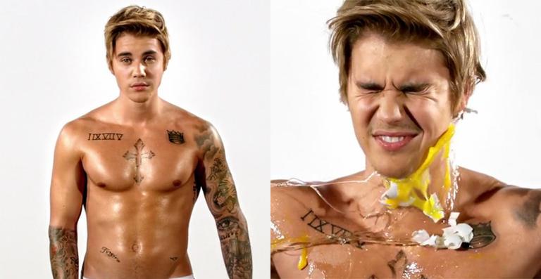 Sem camisa, Justin Bieber leva ‘ovada’ em vídeo