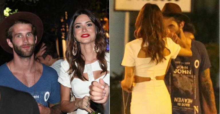 Thaila Ayala e André Hamann curtem festa no Rio e vão embora juntos
