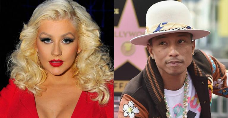 Christina Aguilera comenta nova parceria com o cantor Pharrell Williams