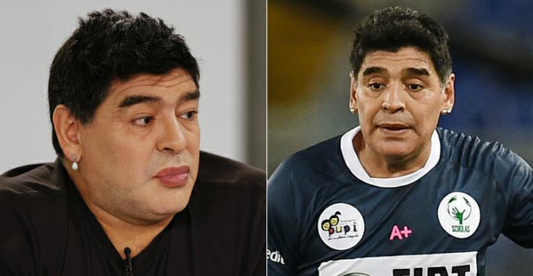 Maradona vira piada após surgir com boca diferente