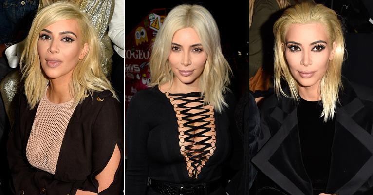Kim Kardashian fala sobre os cabelos platinados: “Quero parecer com a Madonna”