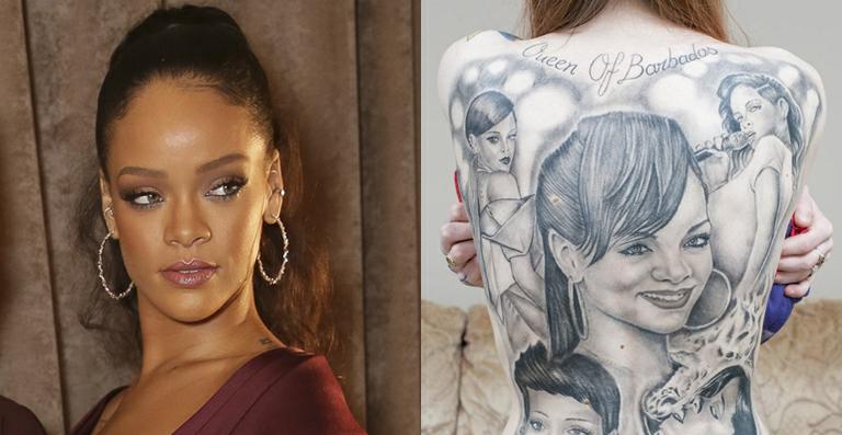 Rihanna fala sobre fã que cobriu o corpo com tatuagens do rosto dela