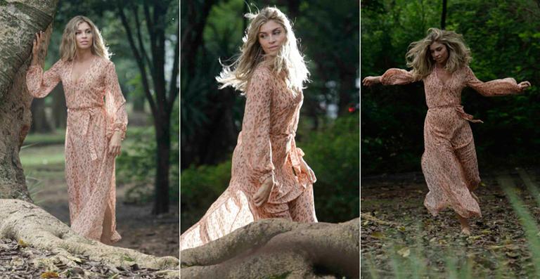 Grazi Massafera encanta em gravação no parque do Ibirapuera
