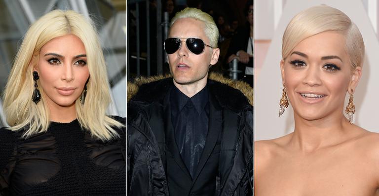 Veja os famosos que adotaram o loiro platinado, como Kim Kardashian e Jared Leto