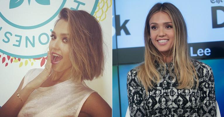 Jessica Alba abandona os fios longos e corta o cabelo bem curto