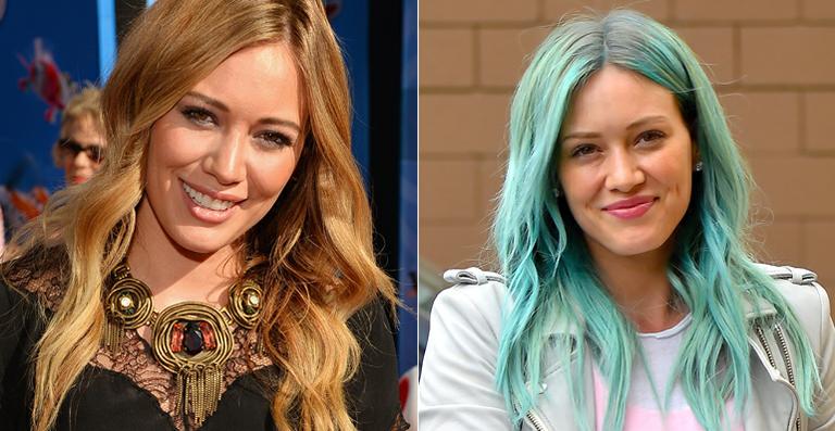 Novo visual! Hilary Duff tinge o cabelo de verde