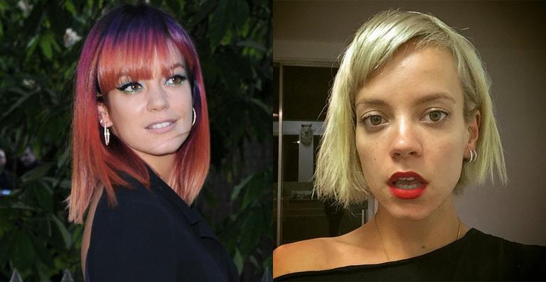 Cantora Lily Allen muda o visual e fica loira