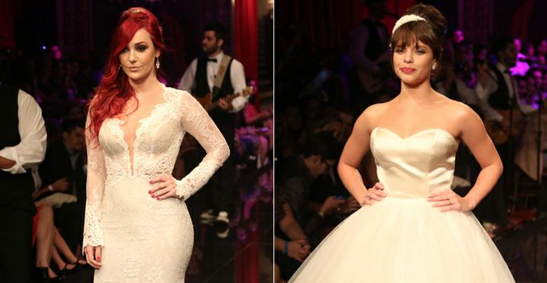 Josie Pessoa e Bruna Linzmeyer desfilam vestidas de noiva
