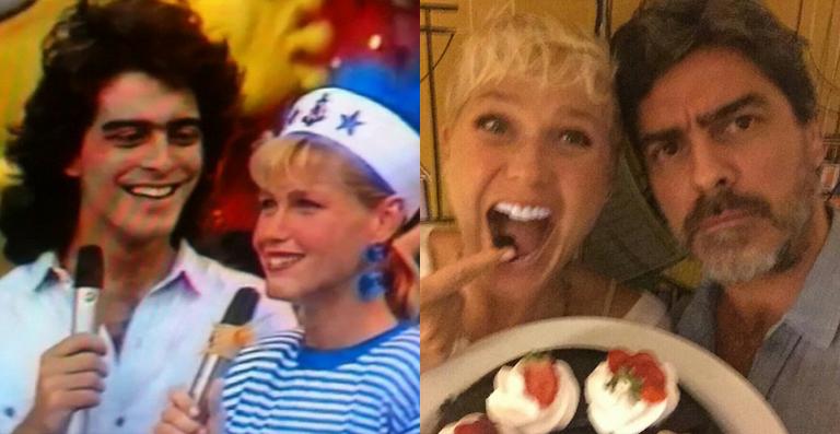 Xuxa e Junno Andrade aparecem juntos em foto antiga do ‘Xou da Xuxa’