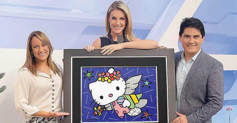 Ana Hickmann apoia ação do bem com Romero Britto