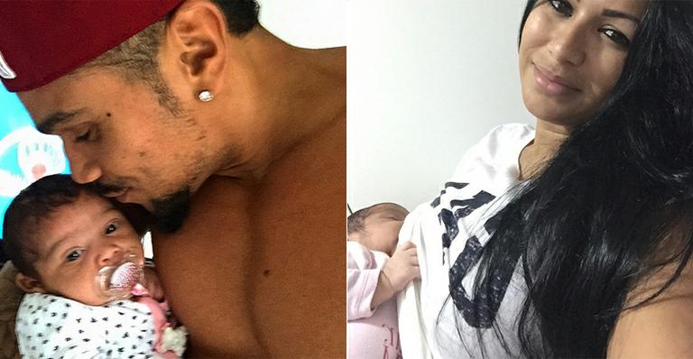 Naldo mostra foto com a filha recém-nascida e brinca com 1º de abril: ‘Falou papai’