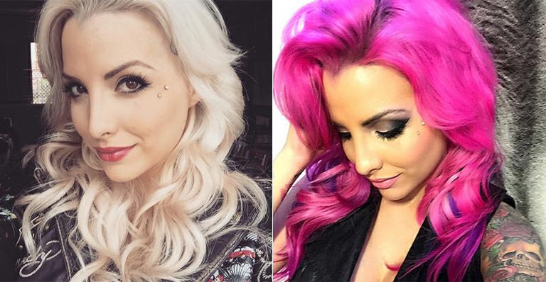 Ex-BBB Clara Aguilar muda o visual e pinta o cabelo de rosa