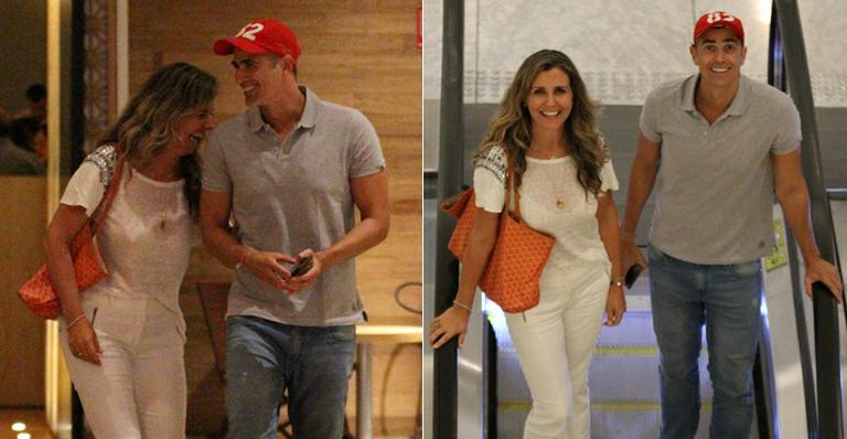 Reynaldo Gianecchini janta com Christiane Alves no Rio