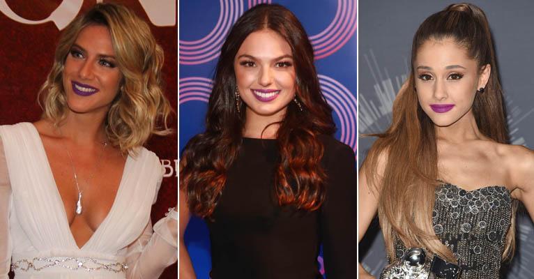 Batom roxo vira tendência entre famosas como Giovanna Ewbank e Isis Valverde