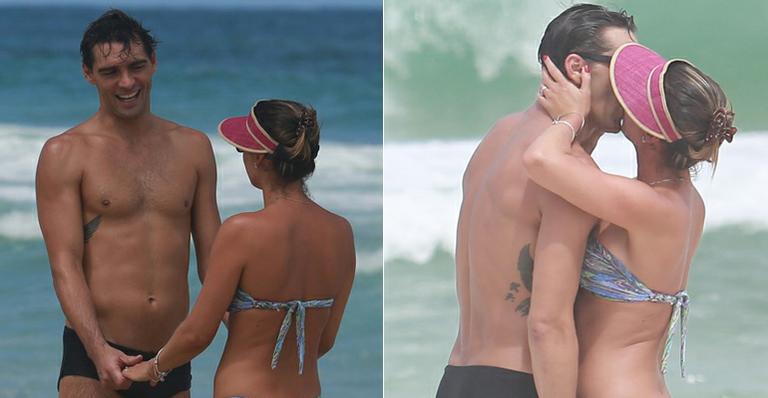 Giba curte praia em clima de romance com a namorada no Rio