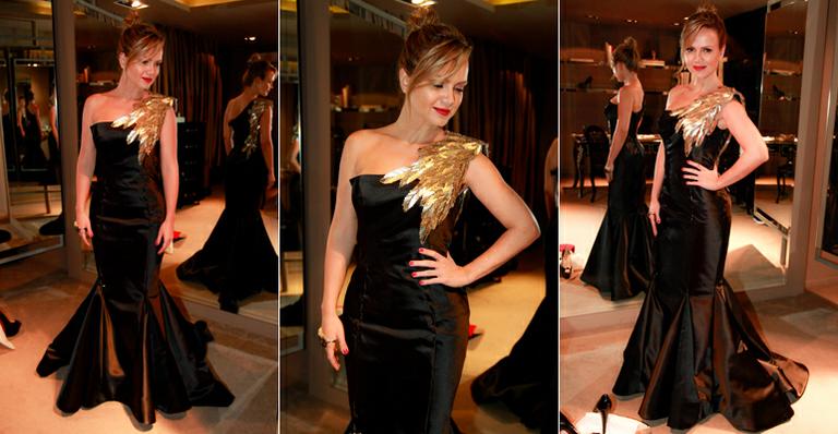 Eliana escolhe vestido sereia para receber o Troféu Imprensa
