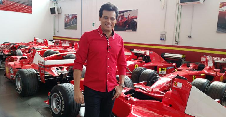 Celso Portiolli visita fábrica da Ferrari na Itália