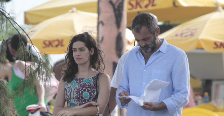 Domingos Montagner e Maria Flor gravam cenas da novela ‘Sete Vidas’