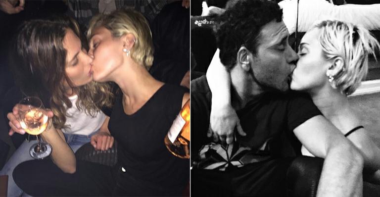 Miley Cyrus beija amiga em festa com Cara Delevingne