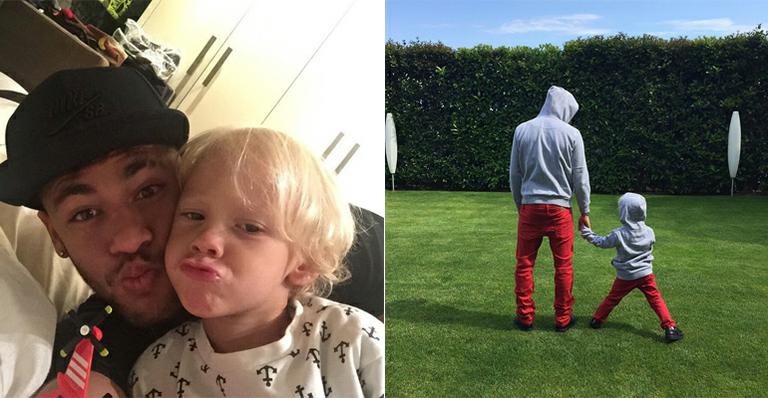 Tal pai, tal filho: Neymar e Davi Lucca usam roupas iguais