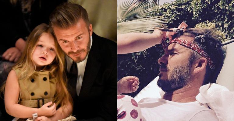 David Beckham mostra penteado feito pela filha