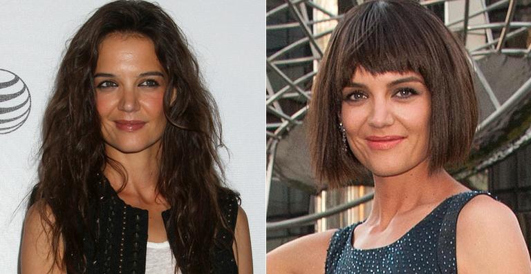 Katie Holmes aparece com novo visual em baile de gala