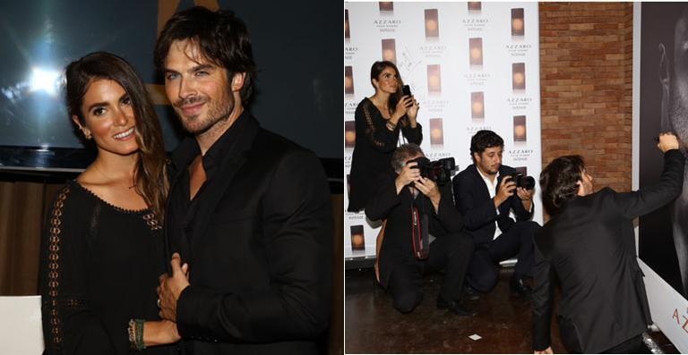 Nikki Reed tieta Ian Somerhalder em evento no Rio de Janeiro