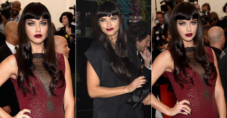 O passo a passo da maquiagem sexy gótica de Adriana Lima no Met Ball