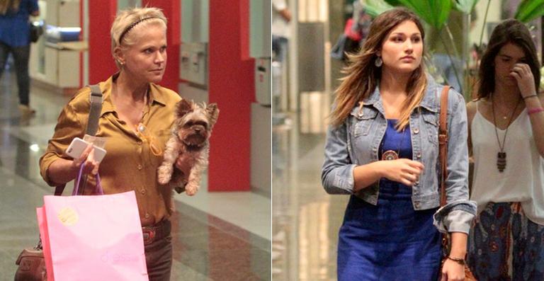 Xuxa e Sasha fazem compras em shopping no Rio de Janeiro