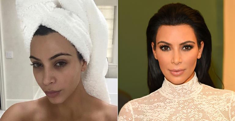 Kim Kardashian mostra rara selfie sem maquiagem