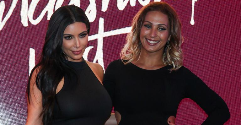 No Brasil, Kim Kardashian encontra Valesca Popozuda em lançamento